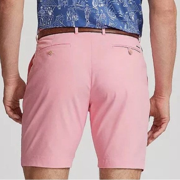 Polo Ralph Lauren Mens Stretch Pink Tailored Fit 9 Shorts Brand New RLX Size 38 - Picture 3 of 6